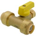 Product Image of 3/8" OD Compression x 1/2" Push Run Pro-Pal T-Valve Full Port Forged DZR Brass Ball Valve w/ Integrated Tee Fitting, Adjustable Packing Gland & Reversible Handle (LF)