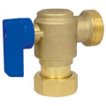 Product Image of 1" Angled Isolation Brass Valve w/ Check, Blue Handle, G1 Union x G1 Thread (Lead Free)