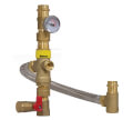 Product Image of 3/4" MNPT x FNPT Water Heater Tempering Valve w/ Temp. Gauge & By-Pass (Lead Free)