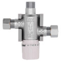 Product Image of 3/8" Compression Chrome Plated Thermostatic Mixing Valve w/ Check Valve (Lead Free)
