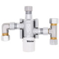 Product Image of 3/8" Compression Chrome Plated Thermostatic Mixing Valve w/ Check Valve and Fittings (Lead Free)