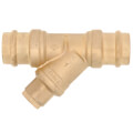 Product Image of 1" Press Forged DZR Brass Y-Strainer (20 MESH) w/ 1/2" Plugged NPT Port