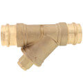 Product Image of 1-1/4" Press Forged DZR Brass Y-Strainer (20 MESH) w/ 1/2" Plugged NPT Port