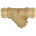 Product Image of 2" Press Forged DZR Brass Y-Strainer (20 MESH) w/ 1/2" Plugged NPT Port