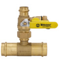 Product Image of 3/4" x 1-1/4" Press T-Union Full Port Ball Drain Valve (Lead Free)