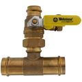 Product Image of 1" x 1-1/4" Press T-Union Full Port Ball Drain Valve (Lead Free)