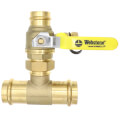 Product Image of 1-1/4" x 1-1/2" Press T-Union Full Port Ball Drain Valve (Lead Free)