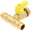 Product Image of 1/2" Pro-Pal Press T-Drain Full Port Ball Valve w/ Hi-Flow Hose Drain (Lead Free)