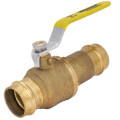 Product Image of 1-1/4" Press Pro-Pal Ball Check Forged DZR Brass Valve w/ Integrated Spring Check Valve (Lead Free)