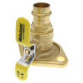 Product Image of 3/4" Press Full Port Forged Brass Uni-Flange Isolator Flange w/ Rotating Flange (Lead Free)