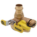 Product Image of 3/4" Press Full Port Brass Uni-Flange Isolator Flange w/ Multi-Function Drain & Rotating Flange (Lead Free)