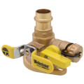 Product Image of 3/4" Press High Velocity Full Port Brass Uni-Flange Isolator Flange w/ Multi-Function Drain & Rotating Flange (LF)