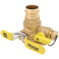 Product Image of 1-1/4" Press Full Port Forged Brass Uni-Flange Isolator Flange w/ Multi-Function Drain & Rotating Flange