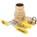Product Image of 1-1/4" Press Full Port Brass Uni-Flange Isolator Flange w/ Multi-Function Drain & Rotating Flange (Lead Free)