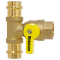 Product Image of 1/2" FIP x 3/4 Press Run Brass Ball Valve