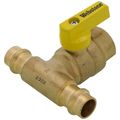 Product Image of 3/4" FIP x 1/2" Press Run Pro-Pal T-Valve Full Port Forged DZR Brass Ball Valve w/ Integrated Tee Fitting, Adjustable Packing Gland & Reversible Handle (LF)