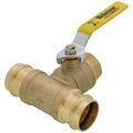 Product Image of 1" FIP x 1-1/4" Press Run Pro-Pal T-Valve Full Port Forged DZR Brass Ball Valve w/ Integrated Tee Fitting, Adjustable Packing Gland & Reversible Handle (LF)