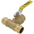 Product Image of 1" FIP x 1" Press Run Pro-Pal T-Valve Full Port Forged DZR Brass Ball Valve w/ Integrated Tee Fitting, Adjustable Packing Gland & Reversible Handle (LF)