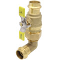 Product Image of 3/4" Press L-Union Full Port Ball Valve w/ 90-Degree Union Elbow (Lead Free)