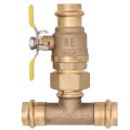 Product Image of 3/4" Press T-Union Full Port Ball Valve (Lead Free)