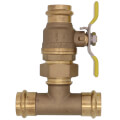Product Image of 1" Press T-Union Full Port Ball Valve (Lead Free)