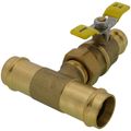 Product Image of 1" x 1-1/4" Press T-Union Full Port Ball Valve (Lead Free)
