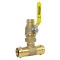Product Image of 1-1/4" x 1-1/2" Press T-Union Full Port Ball Valve (Lead Free)