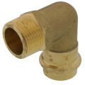 Product Image of 3/4" Copper Press x MIP Forged DZR Brass Transition Elbow (Lead Free)