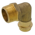 Product Image of 3/4" Copper Press x 1" MIP Forged DZR Brass Transition Elbow (Lead Free)
