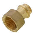 1/2" Copper Press x 3/4" FIP DZR Brass Transition Adapter (Lead Free)