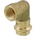 Product Image of 1/2" Copper Press x 3/8" FIP Forged DZR Brass Transition Elbow (Lead Free)