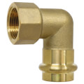 Product Image of 3/4" Copper Press x 1" FIP Forged DZR Brass Transition Elbow (Lead Free)