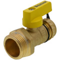 Product Image of 1" G Male Thread x 3/4" Hose Pro-Pal Add-A-Drain Full Port DZR Brass Ball Valve w/ Cap