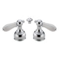 Product Image of Chrome Porcelain 2 Lever Handle Set for Traditional, Victorian, Classic, C-spout and Waterfall Series Faucets, H212
