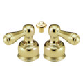 Product Image of Polished Brass Metal 2 Lever Handle Set for Bar/Prep, Bidet, Lavatory, Kitchen Faucets, H25PB