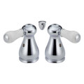 Product Image of Chrome Porcelain Lever Handle Set for Bidet & Lavatory Applications (Pack of 2), H277