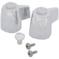 Product Image of Chrome Metal Classic Blade Handle Set (Pack of 2), H28