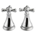 Product Image of Chrome Metal Cross 2 Handle Set for Deck Mount Bathroom & Bidet, H295