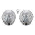 Product Image of Clear Acrylic Knob Handle Set for Bidet, Kitchen & Widespread Lavatory Applications (Pack of 2), H41