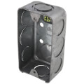 4" x 2" Drawn Handy Box, 1-1/2" Deep w/ 1/2" & 3/4" Concentric Knockouts