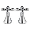 Product Image of Cassidy Chrome Metal Cross Handle Set for Roman Tub Faucets (Pack of 2), H695