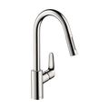 Product Image of Focus High Arc Kitchen Faucet, 2-Spray Pull-Down, 1.75 GPM (Chrome), 04505000