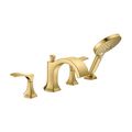 Product Image of Locarno 4-Hole Roman Tub Set Trim with 1.75 GPM Handshower (Brushed Gold Optic), 04817250