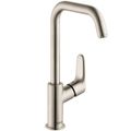 Product Image of Focus Single-Hole Bathroom Faucet 240 with Swivel Spout and Pop-Up Drain, 1.2 GPM (Brushed Nickel), 31609821
