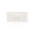 Product Image of 10" x 4" (Wall Opening Size) Three-Way White Sidewall/Ceiling Register (303 Series)