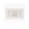 Product Image of 8" x 4" (Wall Opening Size) Three-Way Sidewall/Ceiling Register, MS Damper w/ 1/2" Fin (683M Series), 703927