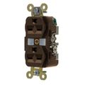 Product Image of Straight Blade Duplex Receptacle, NEMA 6-15R, 15A, Self-Grounding, Brown, HBL5662