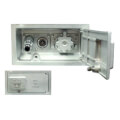 Product Image of Model HCB67 12", 3/4" FPT Inlet Freezeless Backflow Preventer Hot & Cold Mixer Box Wall Hydrant (Chrome)