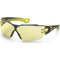 Product Image of MX300 Amber TruShield Safety Glasses, UV Protection Charcoal Frame, 11-13002-02