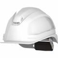 Product Image of Ceros XP250 Short Brim Vented Hard Hat, 6PT Ratcheting Suspension, Type 1 Class C, White, 16-11001